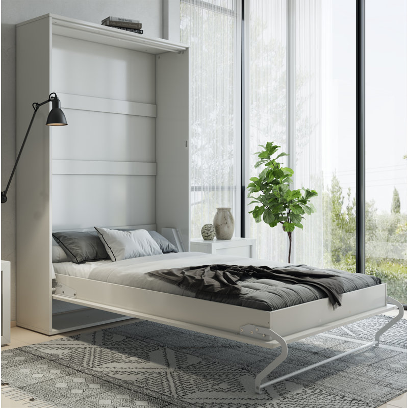 Leavenworth Murphy Bed Gray White Monaco Twin